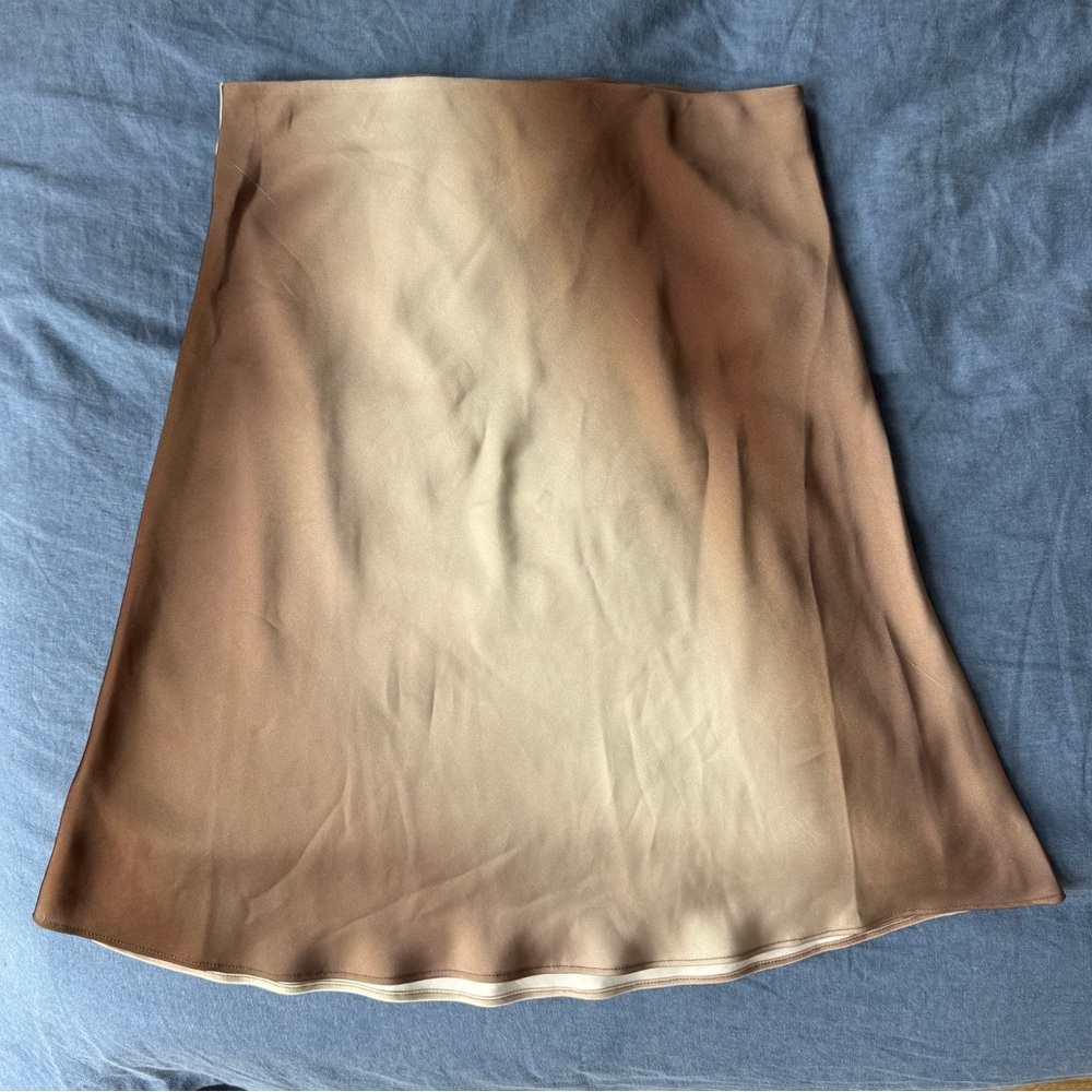 Aritzia Babaton A-Line Skirt in Brown Ombré